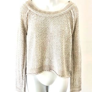 Free People Cotton Seedstitch Knit Sweater